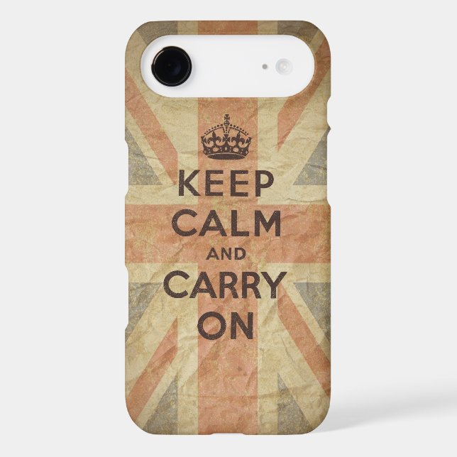 Keep Calm and Carry On with UK  Flag Case-Mate iPhone Case (Back)