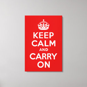 Keep Calm and Carry On Wrapped Canvas