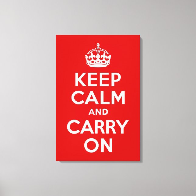 Keep Calm and Carry On Wrapped Canvas (Front)
