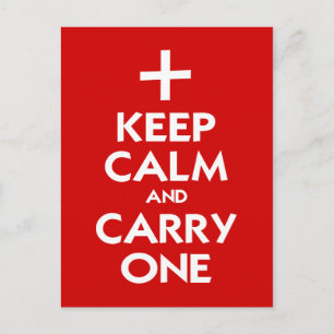 Keep Calm and Carry One Postcard