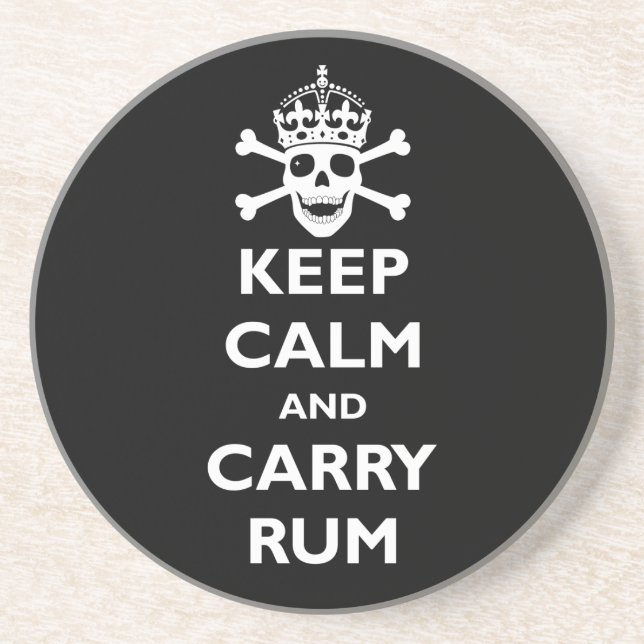 Keep Calm and Carry Rum Coaster (Front)
