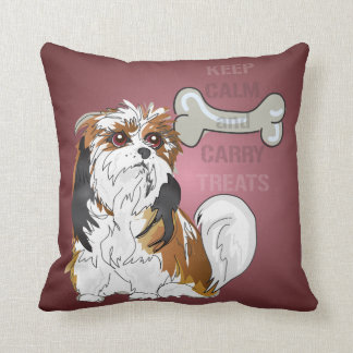 Keep Calm and Carry Treats Dog Pillow