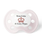 Keep Calm and Carry Wipes Funny Baby Text Design