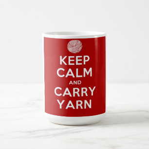Keep Calm and Carry Yarn Coffee Mug