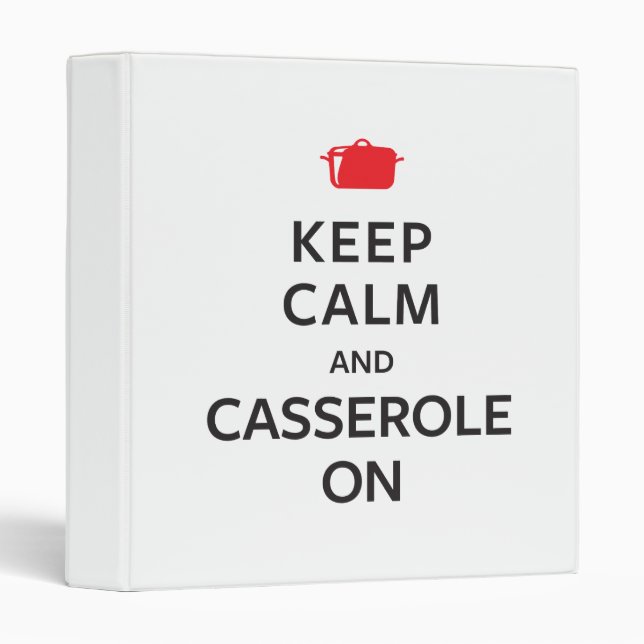 Keep Calm and Casserole On Binder (Front/Spine)