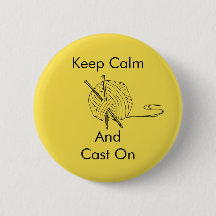 Keep calm and Cast on badge
