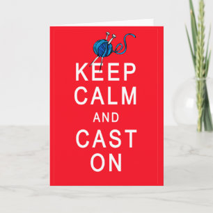 Keep Calm and Cast On Knitting Tshirt or Gift Card