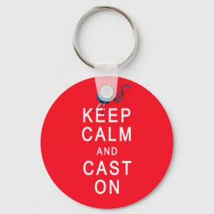 Keep Calm and Cast On Knitting Tshirt or Gift Keychain