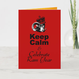 Keep Calm and Celebrate Goat Year 2025 VGC Holiday Card