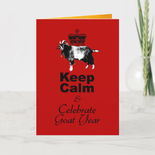 Keep Calm and Celebrate Goat Year 2025 VGC Holiday Card