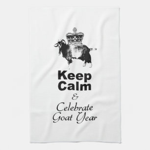 Keep Calm and Celebrate Goat Year 2027 KT Kitchen Towel