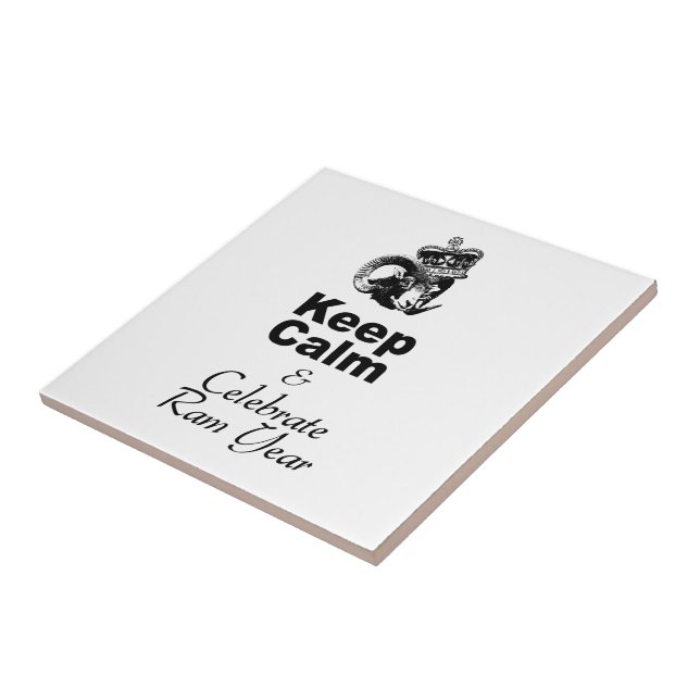Keep Calm and Celebrate Ram Year 2027 Tile (Side)