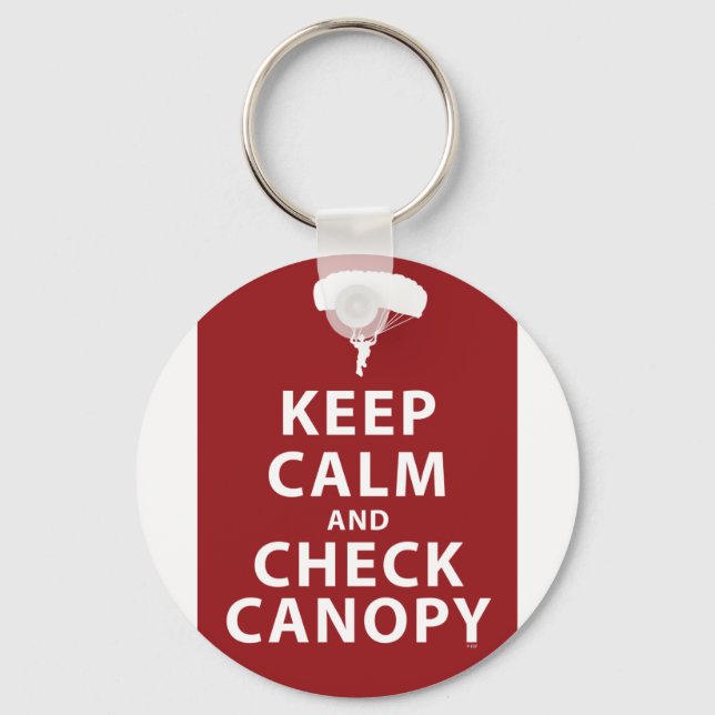 KEEP CALM AND CHECK CANOPY KEYCHAIN (Front)