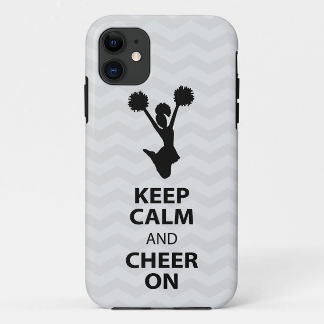 KEEP CALM and CHEER ON - BLACK - iPhone5 case (Back)