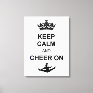 Keep Calm and Cheer on Canvas Print