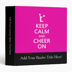 Keep Calm and Cheer On, Cheerleader Pink Binder