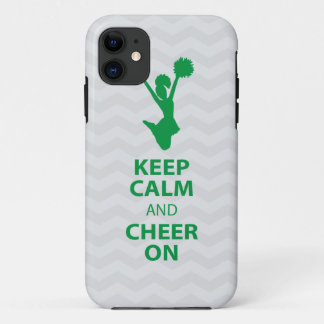 KEEP CALM and CHEER ON - GREEN - iPhone5 case