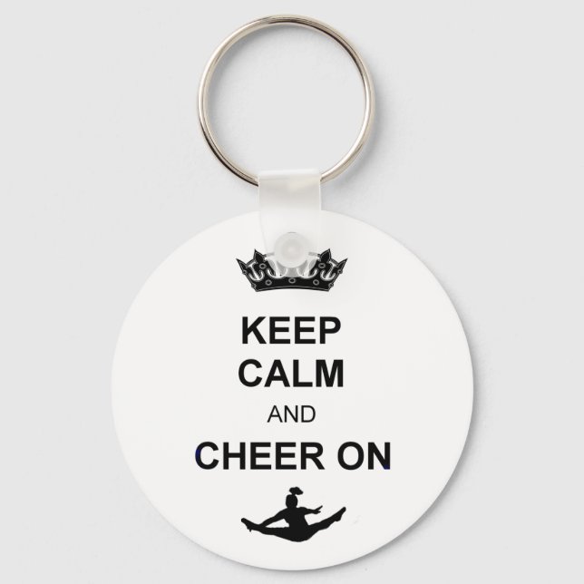 Keep Calm and Cheer on Keychain (Front)