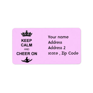 Keep Calm and Cheer on Label