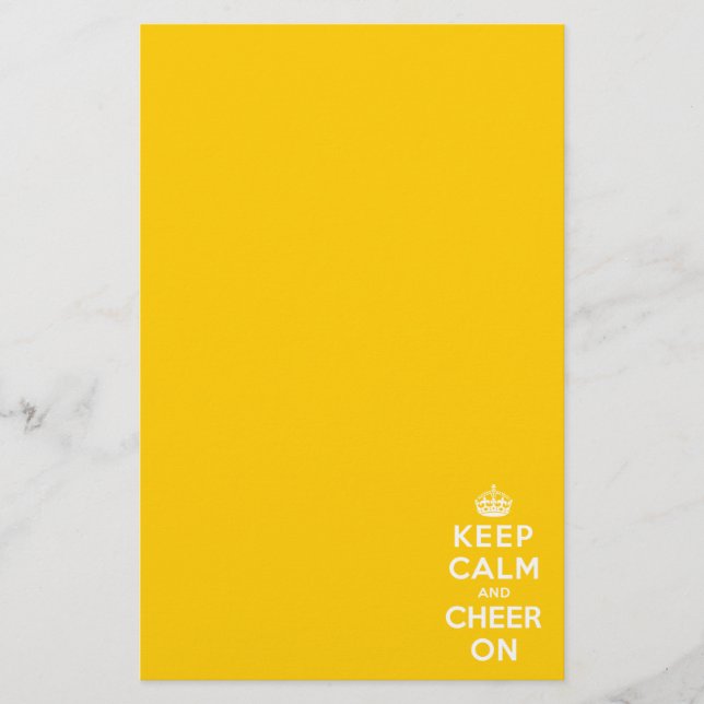 Keep Calm and Cheer On Stationery (Front)