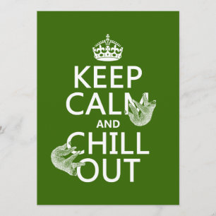 Keep Calm and Chill Out (sloth) (any colour) Invitation