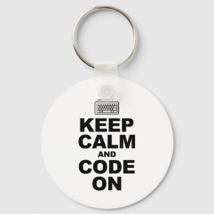 Keep calm and code on keychain