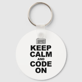 Keep calm and code on keychain