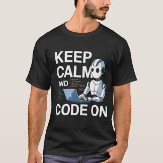 keep calm and code on  T-Shirt