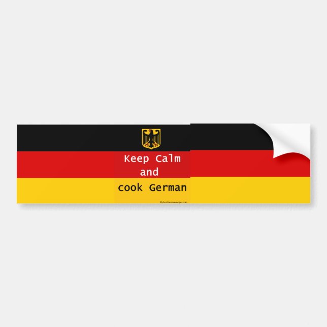 Keep Calm and Cook German Bumpersticker Bumper Sticker (Front)