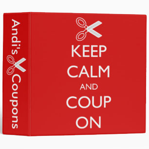 "Keep Calm and Coup On" Personalized Coupon Binder
