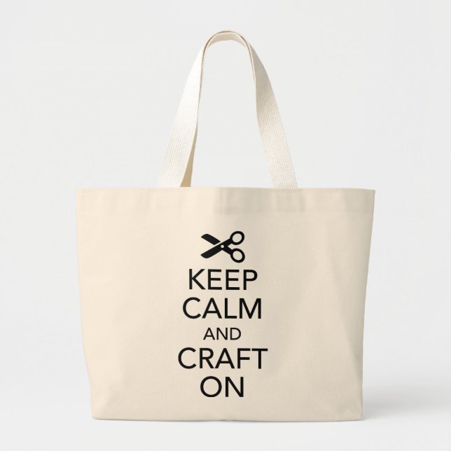 Keep Calm and Craft On Tote Bag (Front)