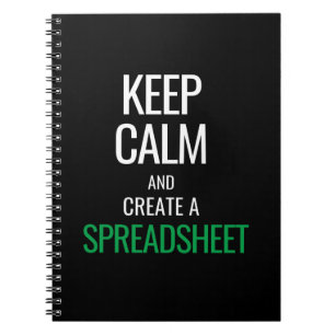 Keep Calm and Create a Spreadsheet - Excel Notebook