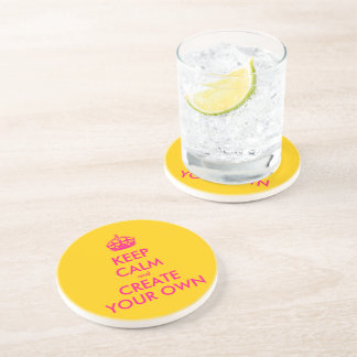 Keep calm and create your own - Pink Coaster