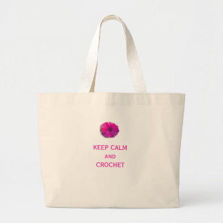 Keep Calm and Crochet Large Tote Bag