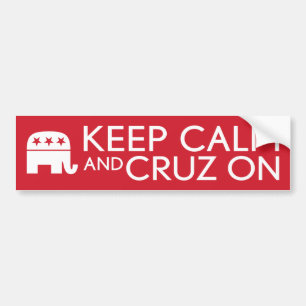 Keep Calm and Cruz On 2016 Bumper Sticker