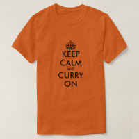 Keep calm and curry on funny cooking t shirt