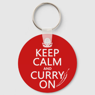 Keep Calm and Curry On Keychain