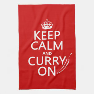 Keep Calm and Curry On Kitchen Towel
