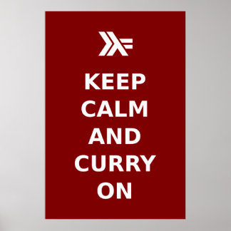 Keep Calm and Curry On Poster