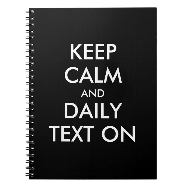 Keep Calm and Daily Text On JW  Notebook (Front)