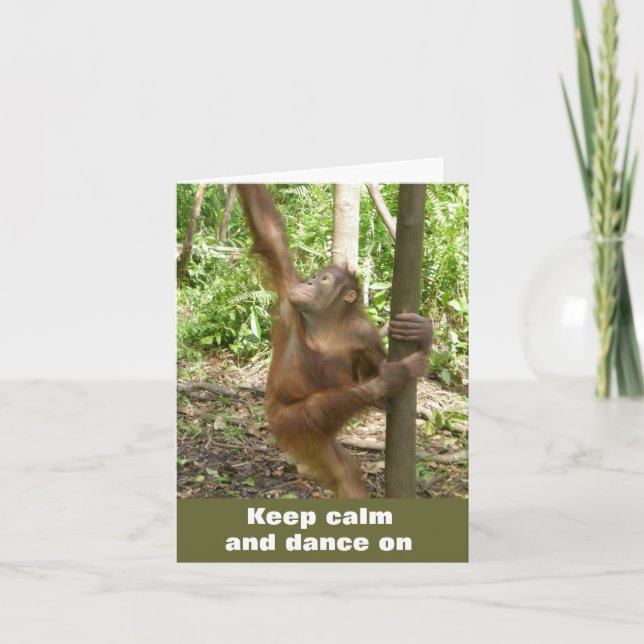 Keep Calm and Dance On Card (Front)