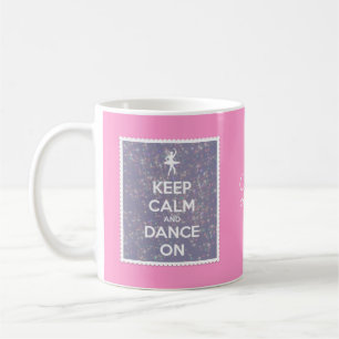 Keep Calm and Dance On Lavender Bokeh Coffee Mug