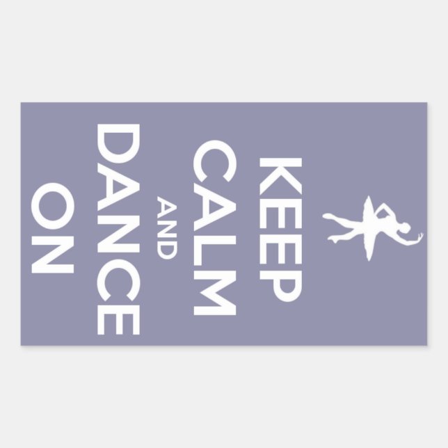 Keep Calm and Dance On Lavender Sticker (Front)