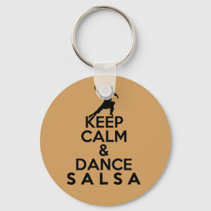 KEEP CALM AND DANCE SALSA gift Keychain
