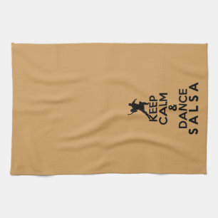 KEEP CALM AND DANCE SALSA gift Kitchen Towel