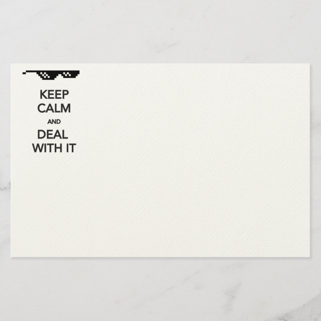KEEP CALM and Deal with It Stationery (Front)