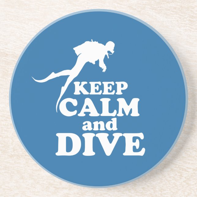Keep calm and dive coaster (Front)