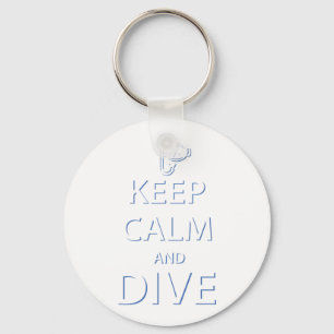 Keep calm and dive keychain