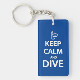 Keep calm and dive keychain