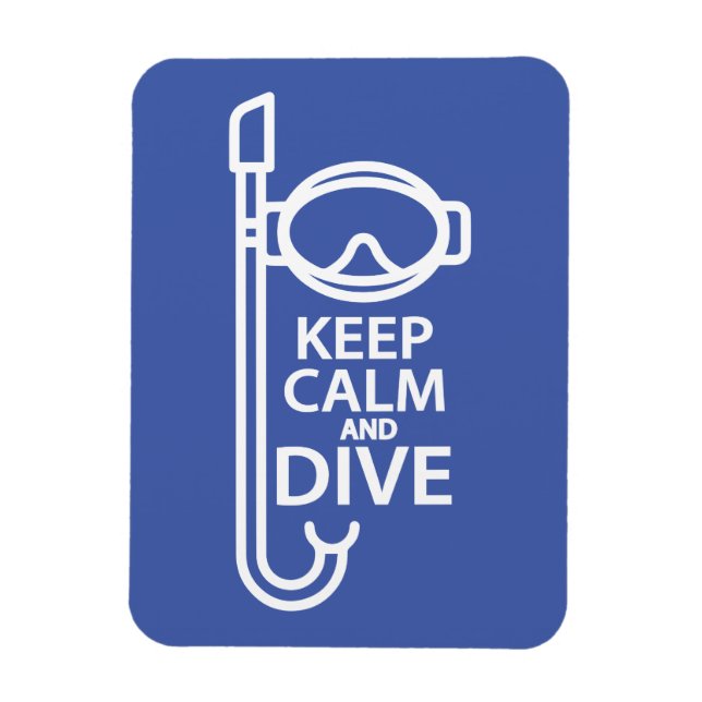 Keep calm and dive magnet (Vertical)